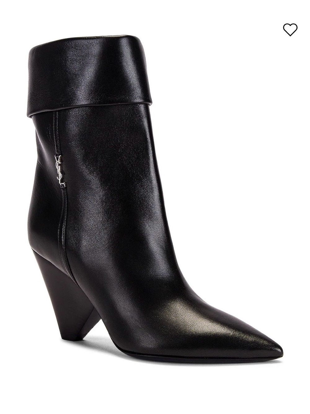 NEW Saint Laurent YSL Niki Black Leather Booties EU 40